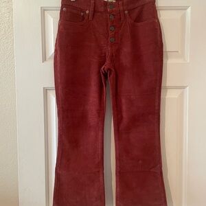 Madewell Corduroy Button-Fly Pants in Rust